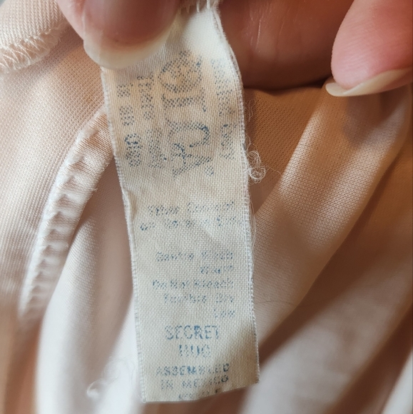 Olga Vintage Large Peignoir Peach Pink Slip Dress Nightgown Lingerie Lace Maxi - Picture 7 of 8